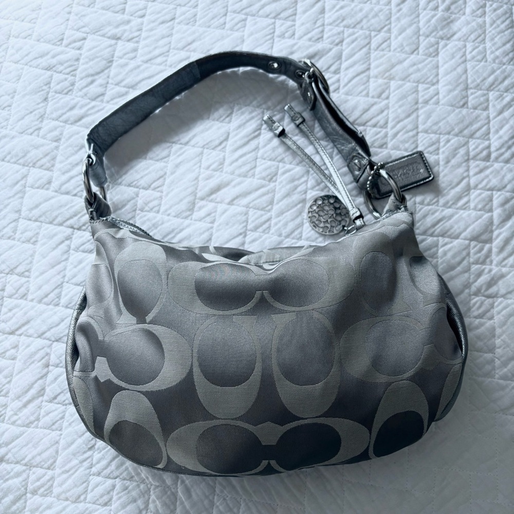 Coach Gray Shoulder Bag